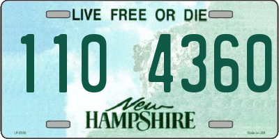 NH license plate 1104360