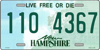 NH license plate 1104367