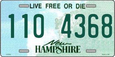 NH license plate 1104368