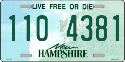 NH license plate 1104381