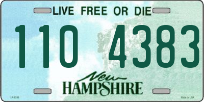 NH license plate 1104383