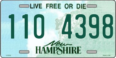 NH license plate 1104398