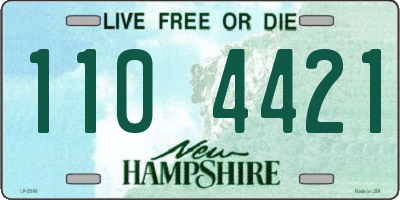NH license plate 1104421