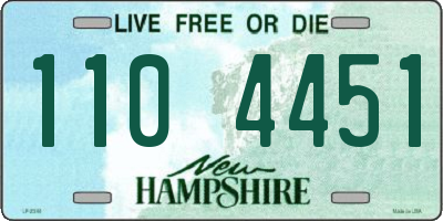 NH license plate 1104451