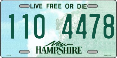 NH license plate 1104478