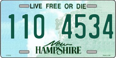 NH license plate 1104534