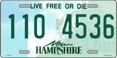 NH license plate 1104536