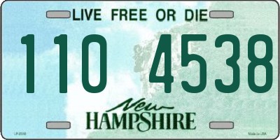 NH license plate 1104538