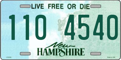 NH license plate 1104540