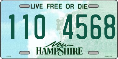 NH license plate 1104568