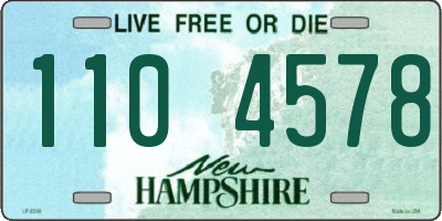 NH license plate 1104578