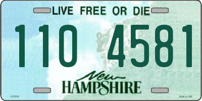 NH license plate 1104581