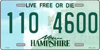 NH license plate 1104600