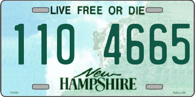 NH license plate 1104665