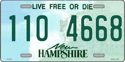 NH license plate 1104668