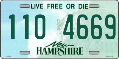 NH license plate 1104669
