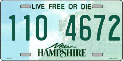 NH license plate 1104672