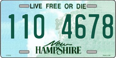 NH license plate 1104678