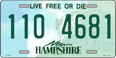 NH license plate 1104681