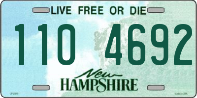 NH license plate 1104692