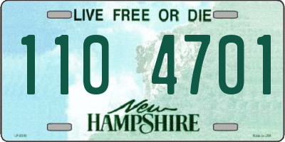 NH license plate 1104701
