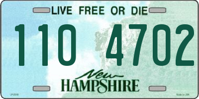 NH license plate 1104702