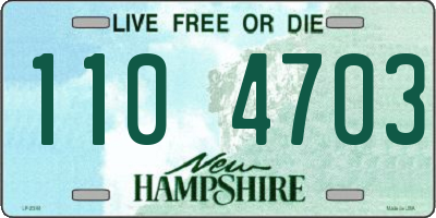 NH license plate 1104703