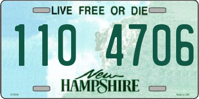 NH license plate 1104706