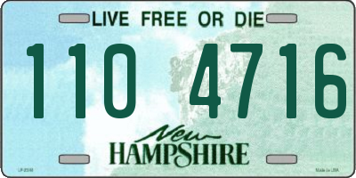 NH license plate 1104716
