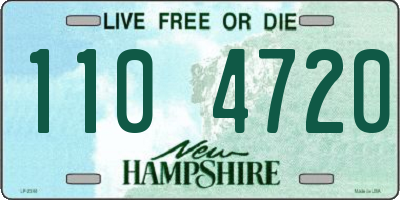 NH license plate 1104720