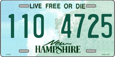 NH license plate 1104725