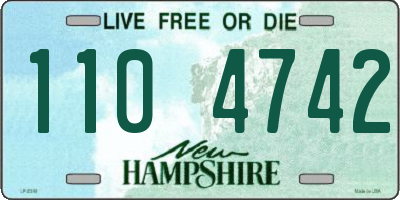 NH license plate 1104742