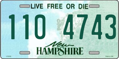 NH license plate 1104743