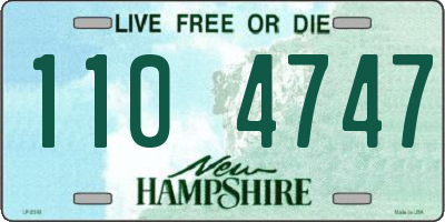NH license plate 1104747