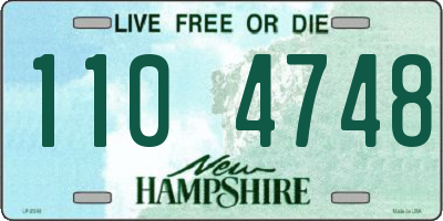 NH license plate 1104748