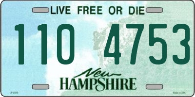 NH license plate 1104753