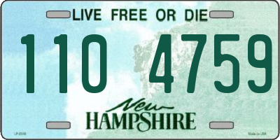 NH license plate 1104759
