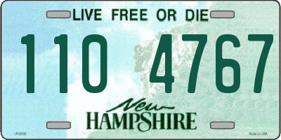 NH license plate 1104767