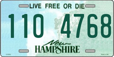 NH license plate 1104768