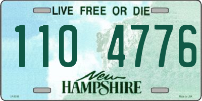 NH license plate 1104776