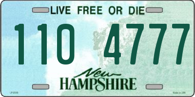 NH license plate 1104777