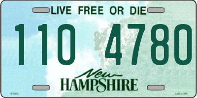 NH license plate 1104780