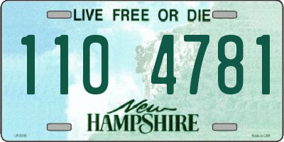NH license plate 1104781