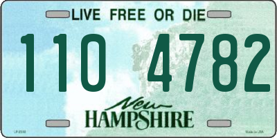 NH license plate 1104782