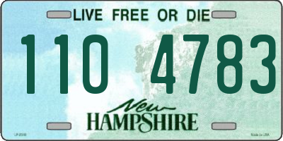 NH license plate 1104783