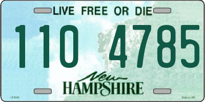NH license plate 1104785