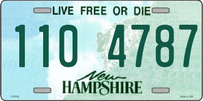 NH license plate 1104787