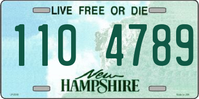 NH license plate 1104789