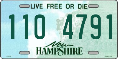 NH license plate 1104791