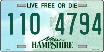 NH license plate 1104794